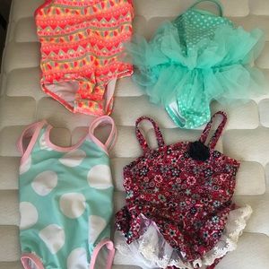 SOLD- Bundle of 4 toddler bathing suits
